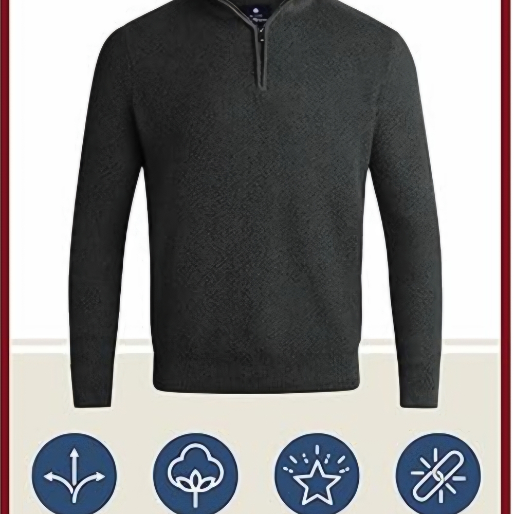 Ben Sherman Charcoal Zip-Up Sweater